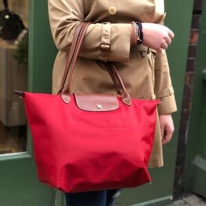 LONGCHAMP Le Pliage Original L Tote bag L Shoulder bag- Red